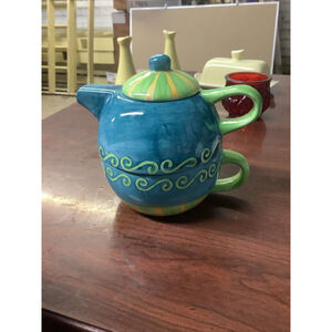 SCI China Single Serve Stacking Teapot and Cup